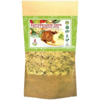 Картофельное пюре с мясом и жареным луком 130гр.